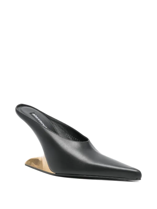 Alexander Wang 105mm Boomerang Mules | Black | FARFETCH