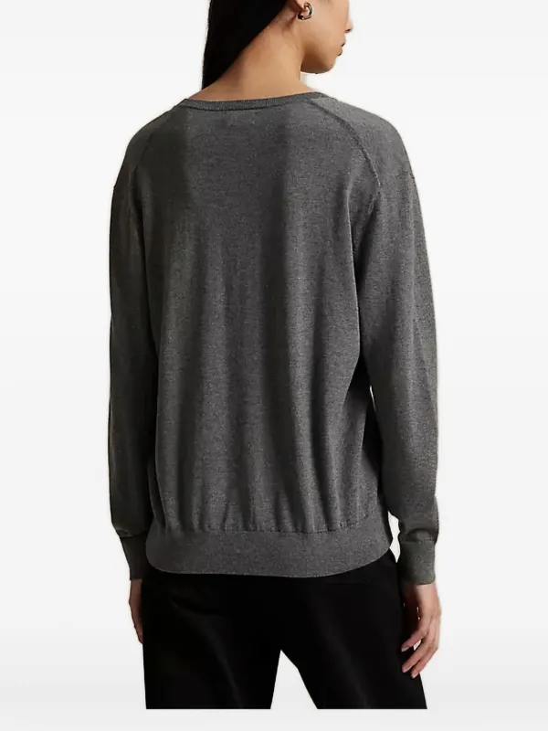 Polo Ralph Lauren グレー Vネック ニットセーター Polo Ralph Lauren Vネック セーター | グレー | FARFETCH JP