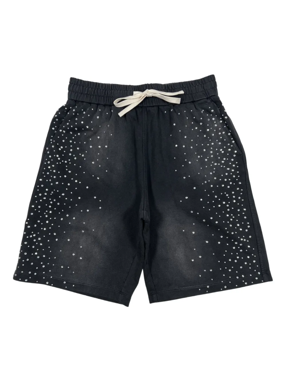 Duaa Passion Stone Track Shorts In Black