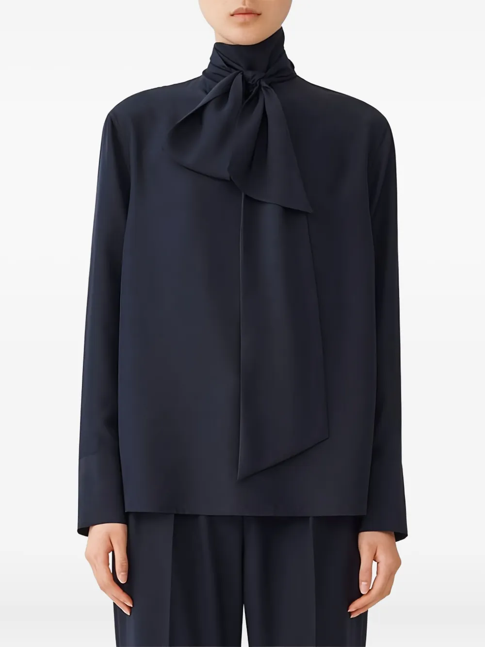 Fabiana Filippi Tie-neck Blouse In Blue