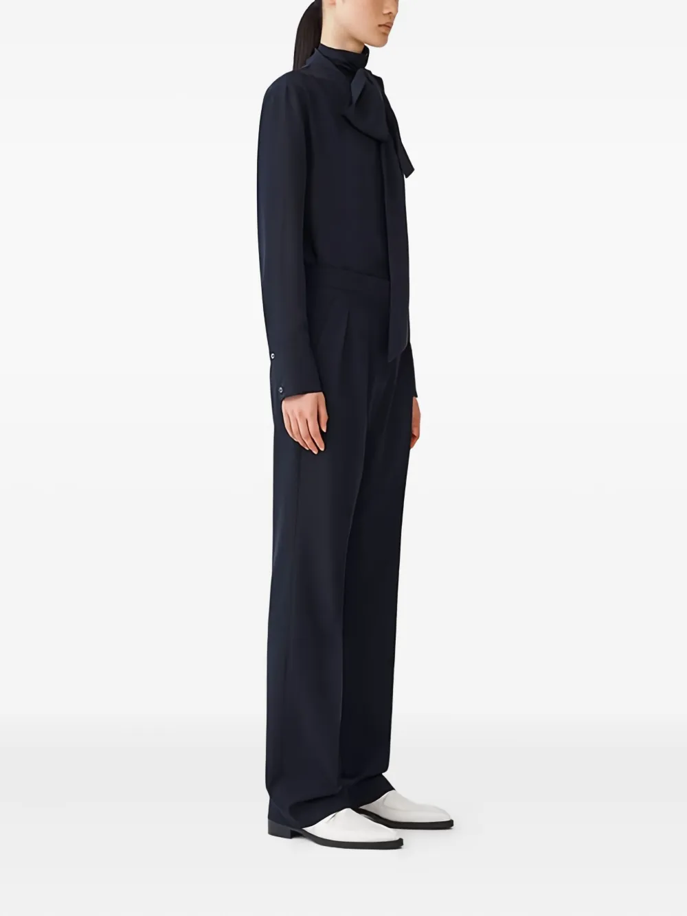 Fabiana Filippi Shirt met gestrikte hals - Blauw