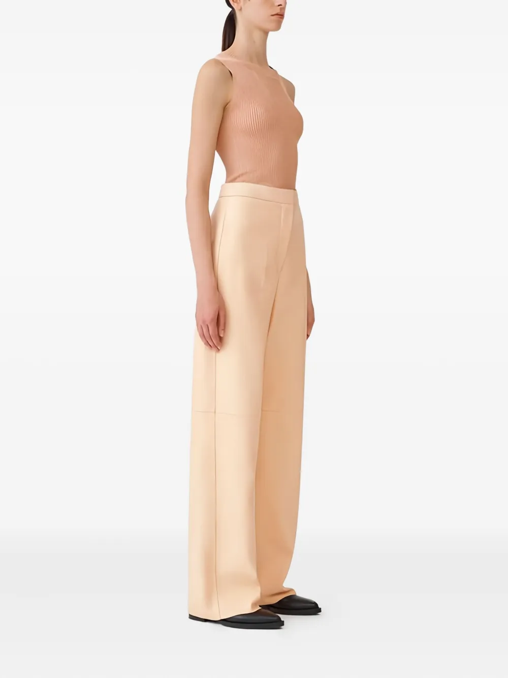 Fabiana Filippi Geribbelde top Beige