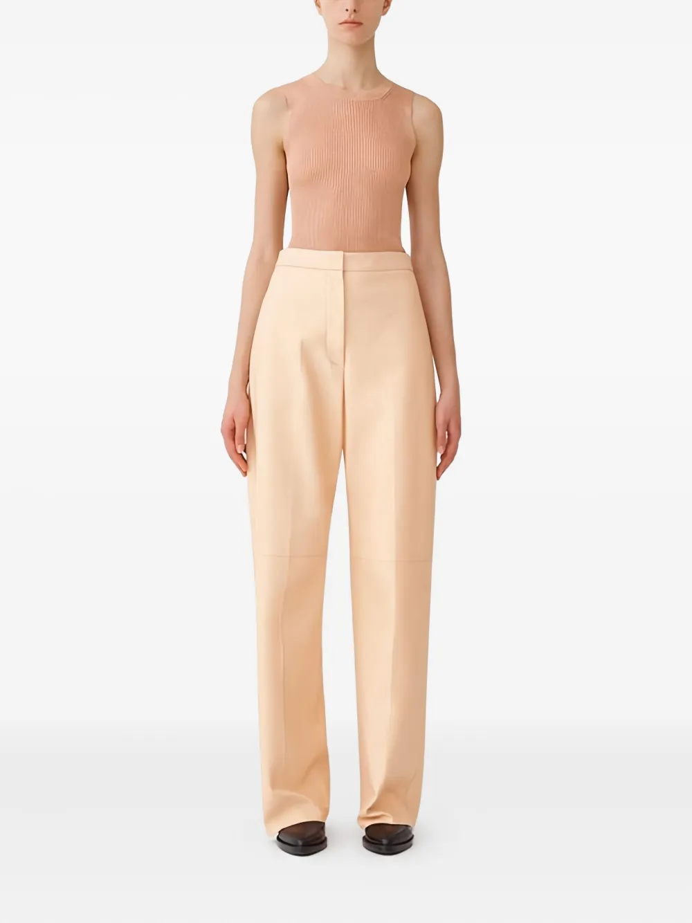 Fabiana Filippi Geribbelde top Beige