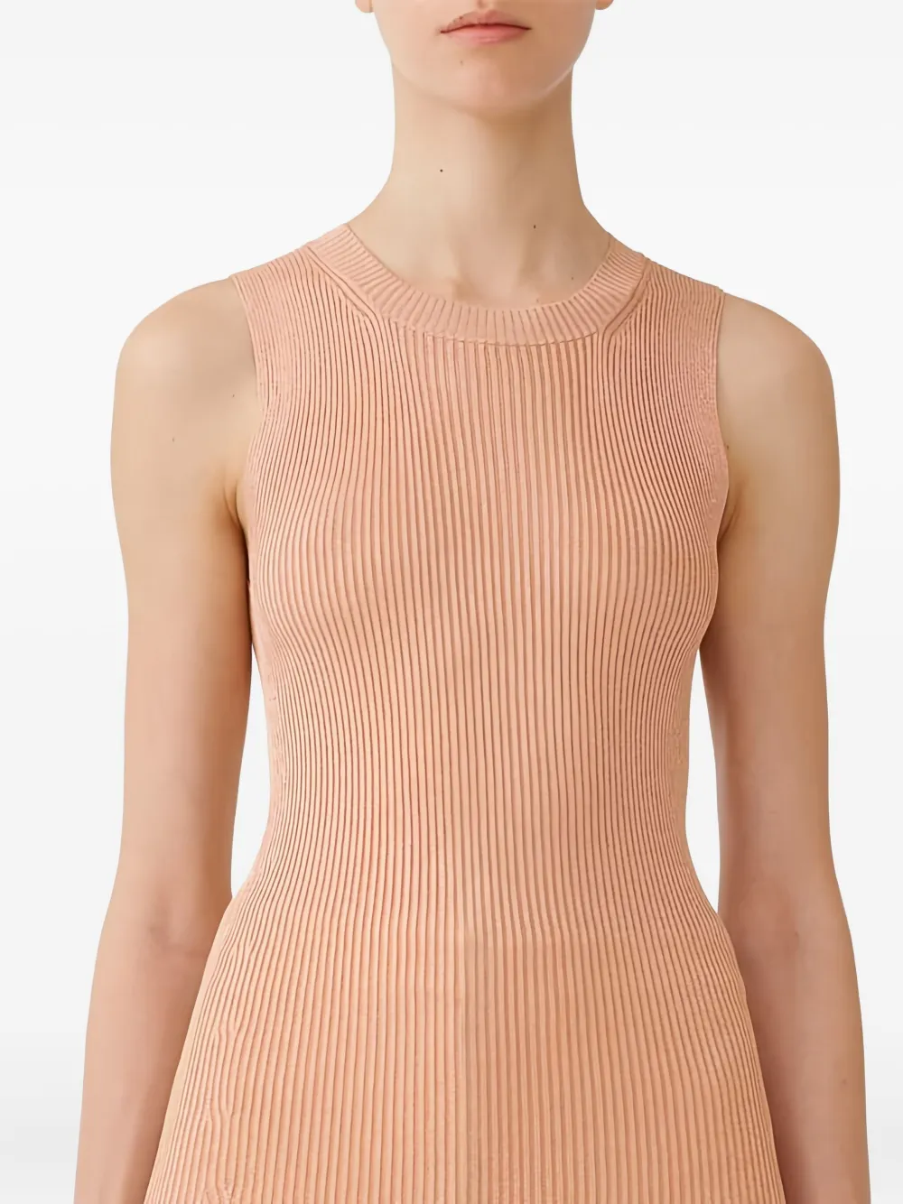 Fabiana Filippi Geribbelde top Beige