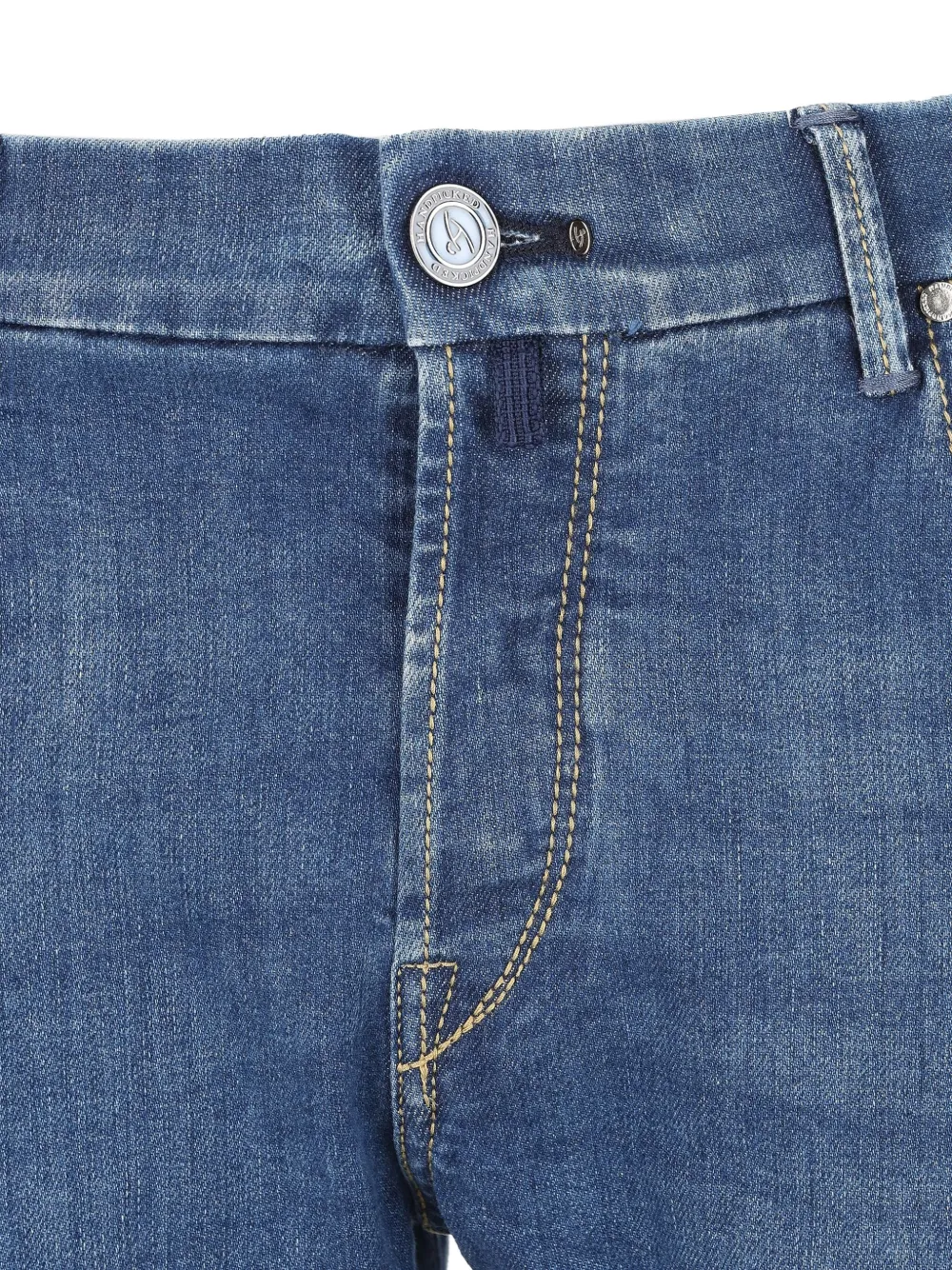 Hand Picked Ravello Straight Trousers In Blue