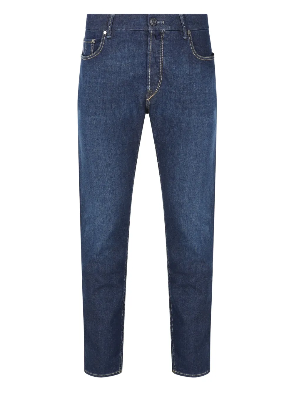 Hand Picked patch pocket denim trousers | Blue | Image 1