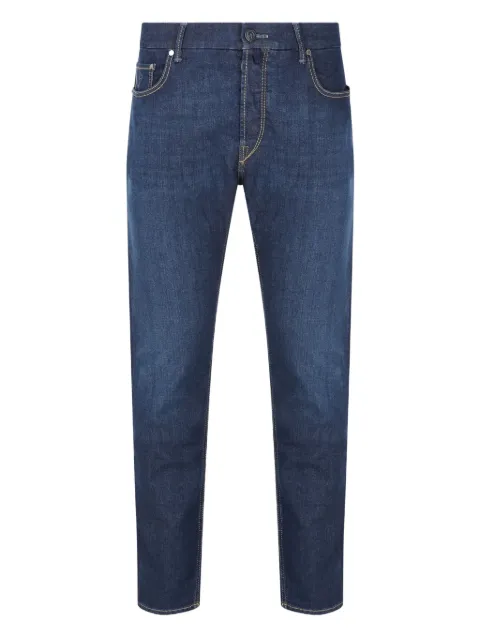 Hand Picked patch pocket denim trousers