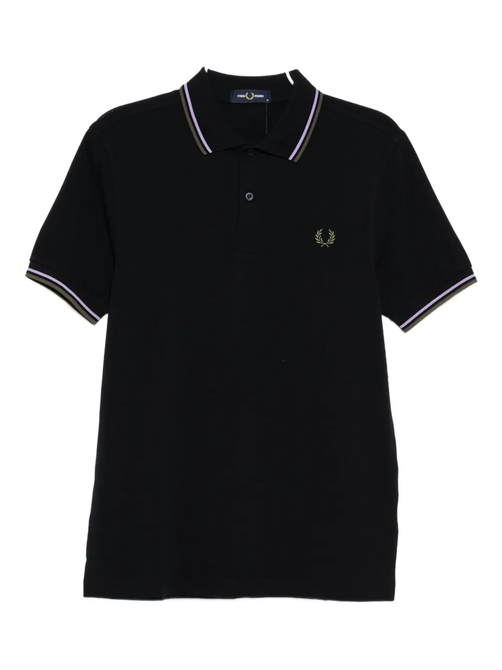 Fred Perry Logo-embroidered Polo Shirt In Black