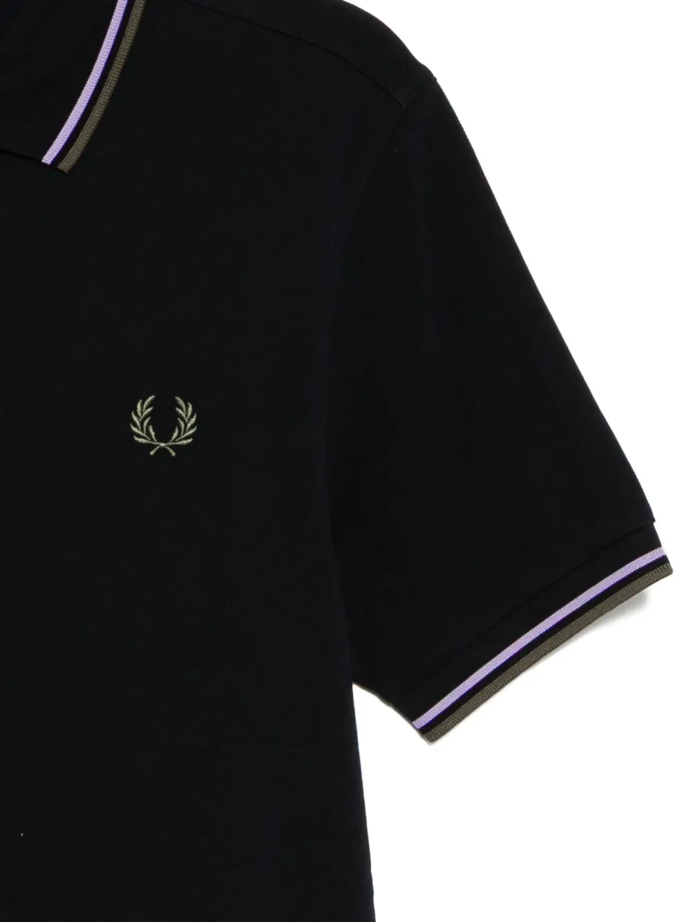 Fred Perry Logo-embroidered Polo Shirt In Black