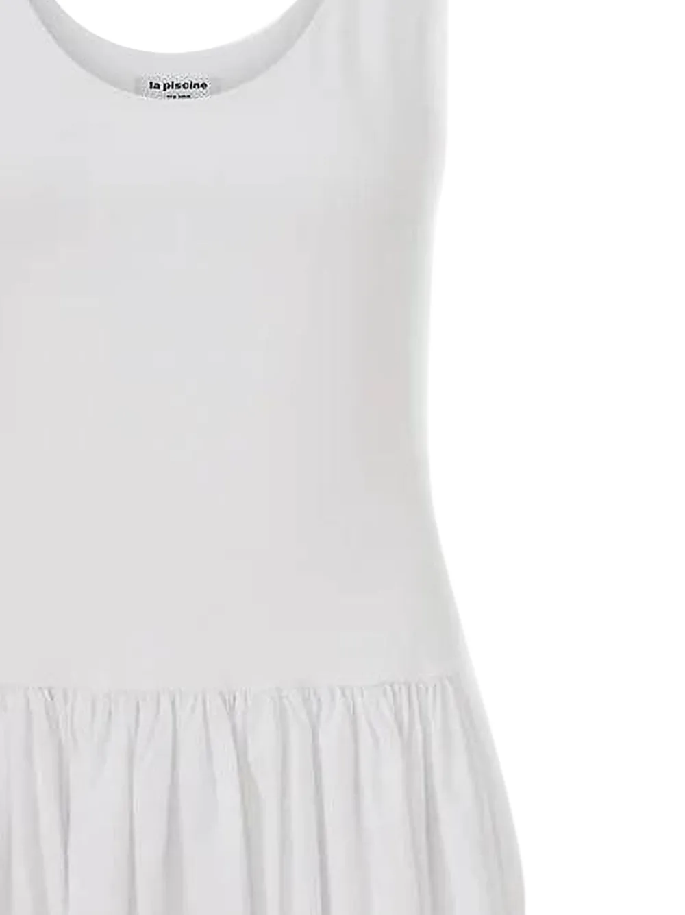 La Piscine gathered midi dress - Wit