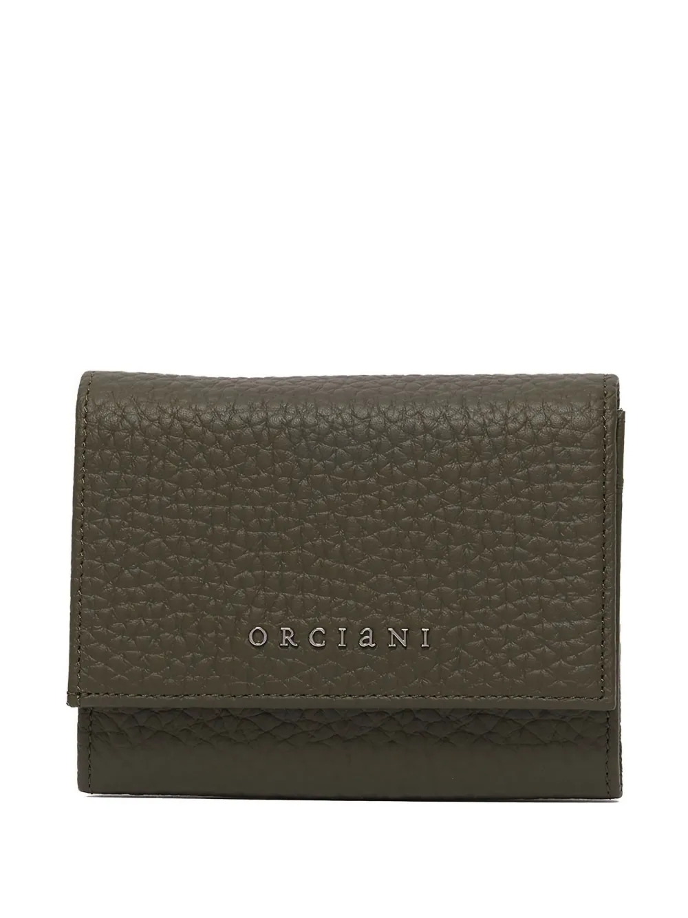Orciani Small Logo-appliqué Wallet In Green