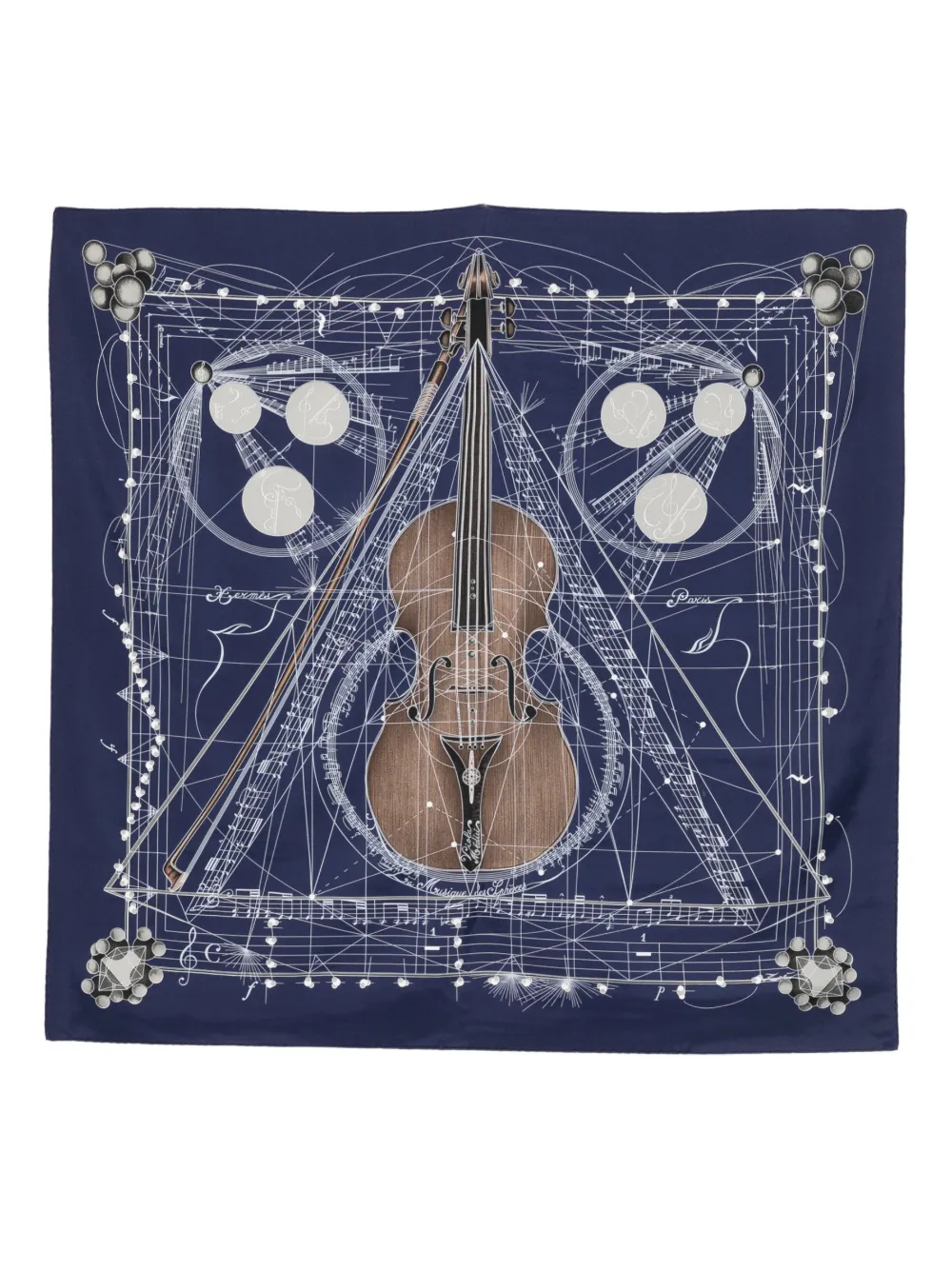 Hermès Pre-Owned 2000s printed silk scarf | Blue | Image 1