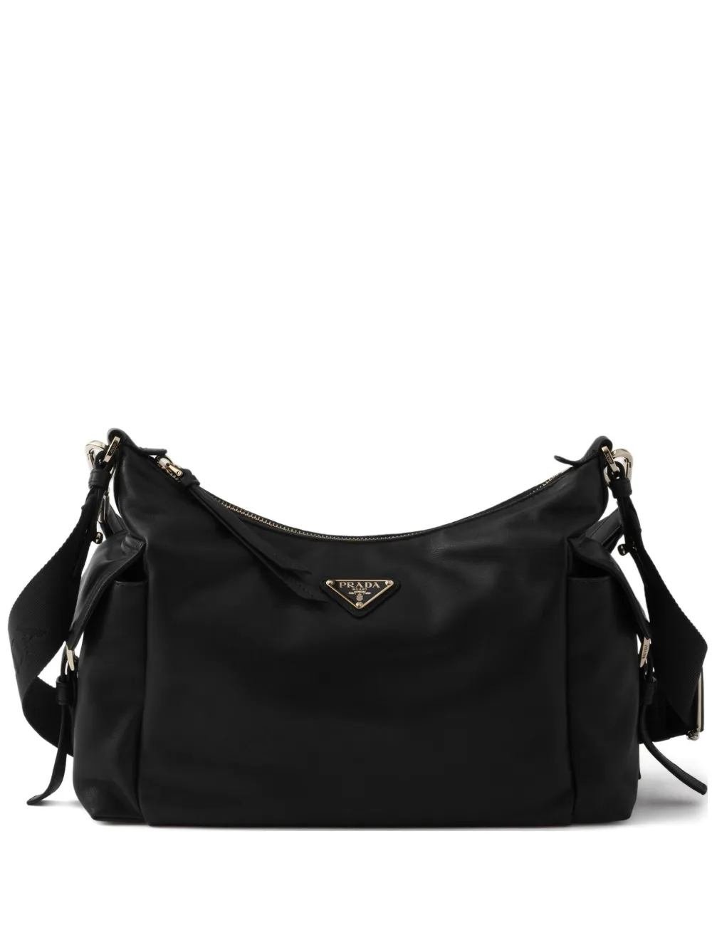 Prada エクスプローラ レザーショルダーバッグ L - ブラック Prada エクスプローラ レザーショルダーバッグ L - ブラック