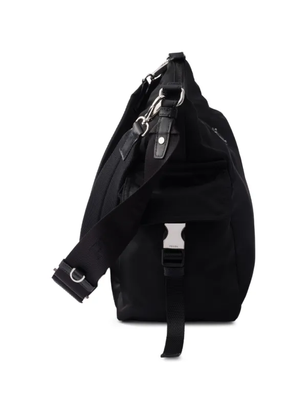 Prada Explore Re-nylon And Leather Bag | Black | FARFETCH IN