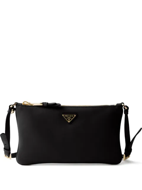 Prada bolsa crossbody de piel con logo