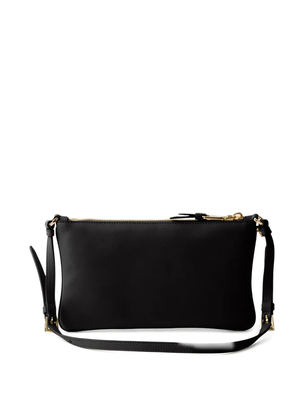 Prada Logo Leather Cross Body In Black