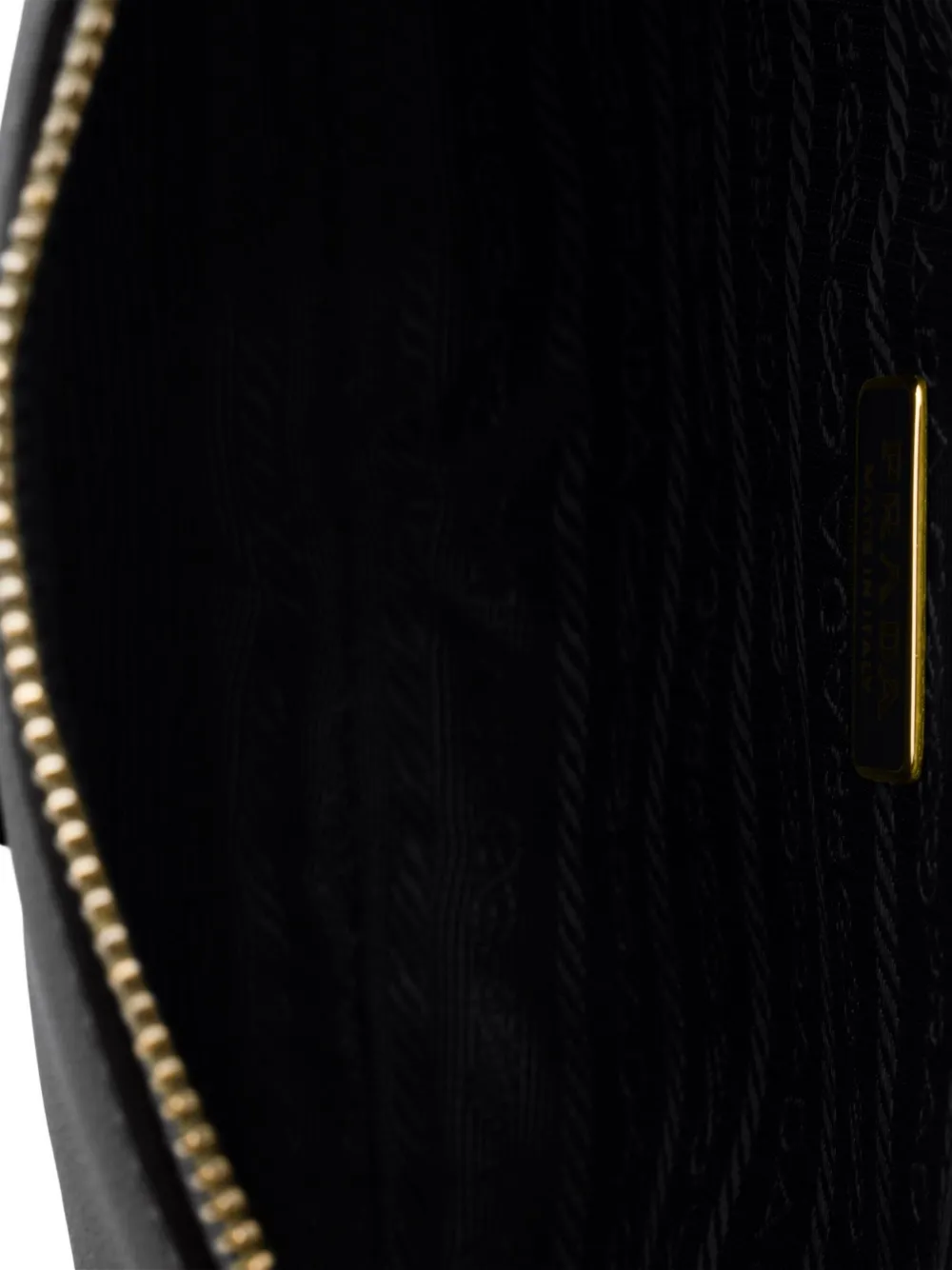 Prada Logo Leather Cross Body In Black