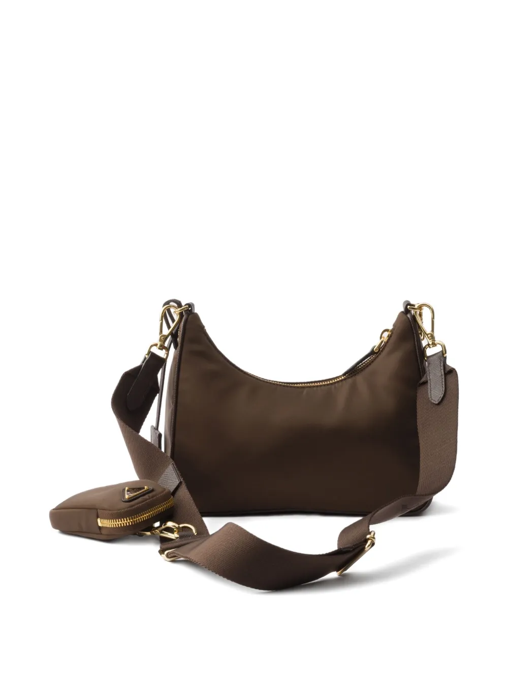 Prada small Re-Edition shoulder bag - Bruin