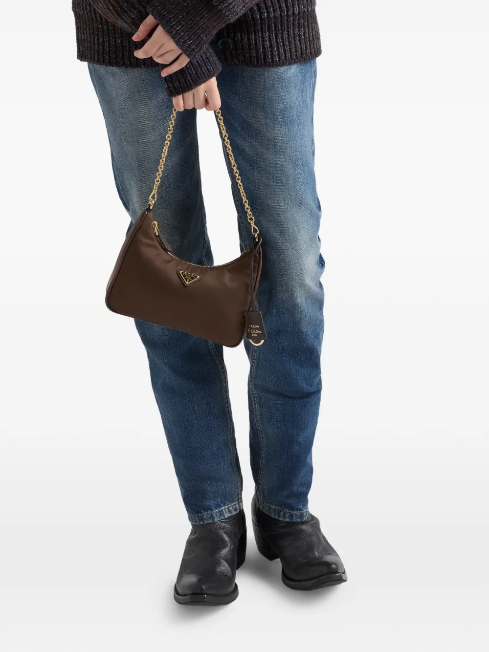 Prada Re-edition 2005 Re-nylon Bag in Brown, view 3
