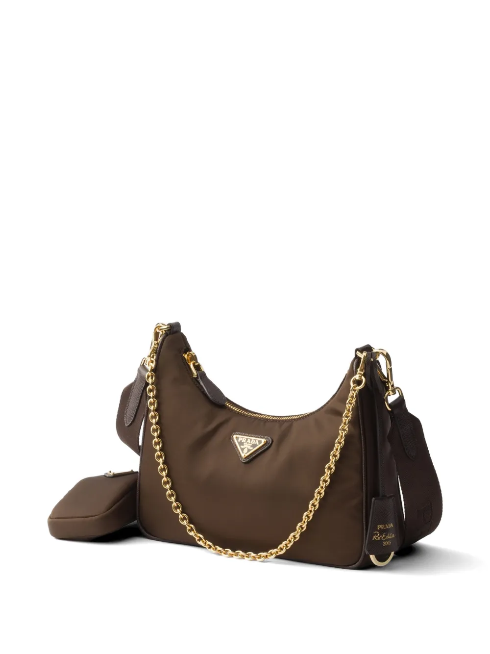 Prada Re-edition 2005 Re-nylon Bag in Brown, view 4