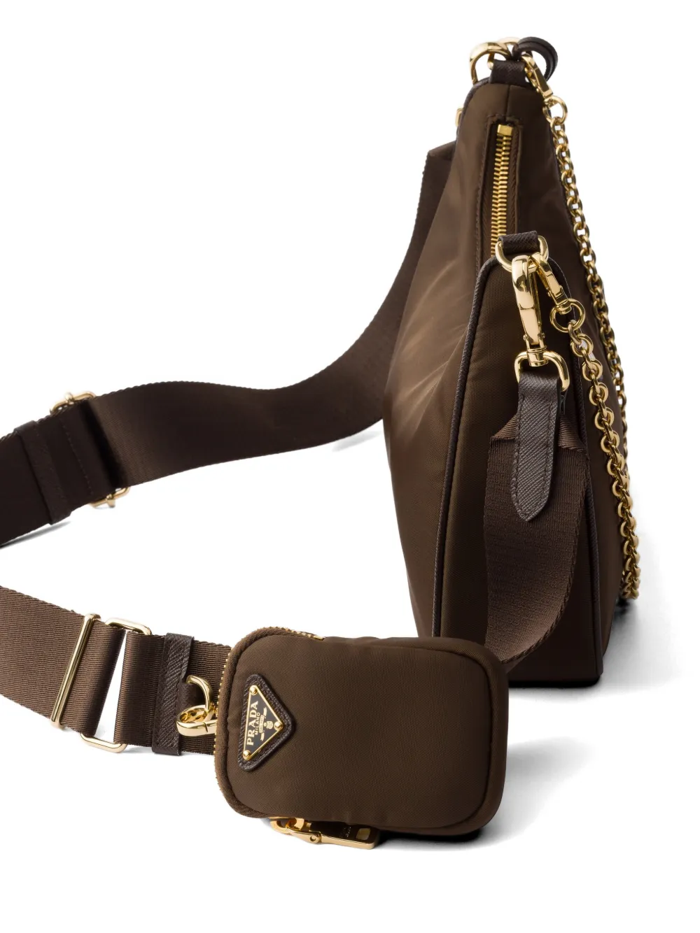 Prada Re-edition 2005 Re-nylon Bag in Brown, view 5