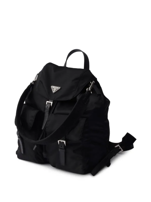 Prada フロントポケット バックパック | ブラック | FARFETCH JP