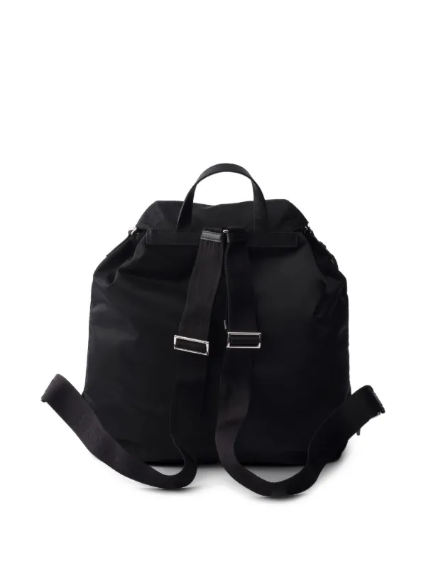 Prada フロントポケット バックパック | ブラック | FARFETCH JP