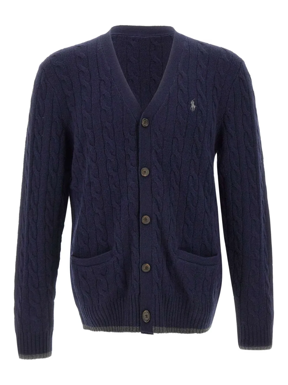 Polo Ralph Lauren Cable-knit Button Cardigan In Blue