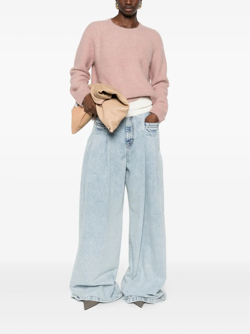 Vince Crew-neck Sweater In Pink
