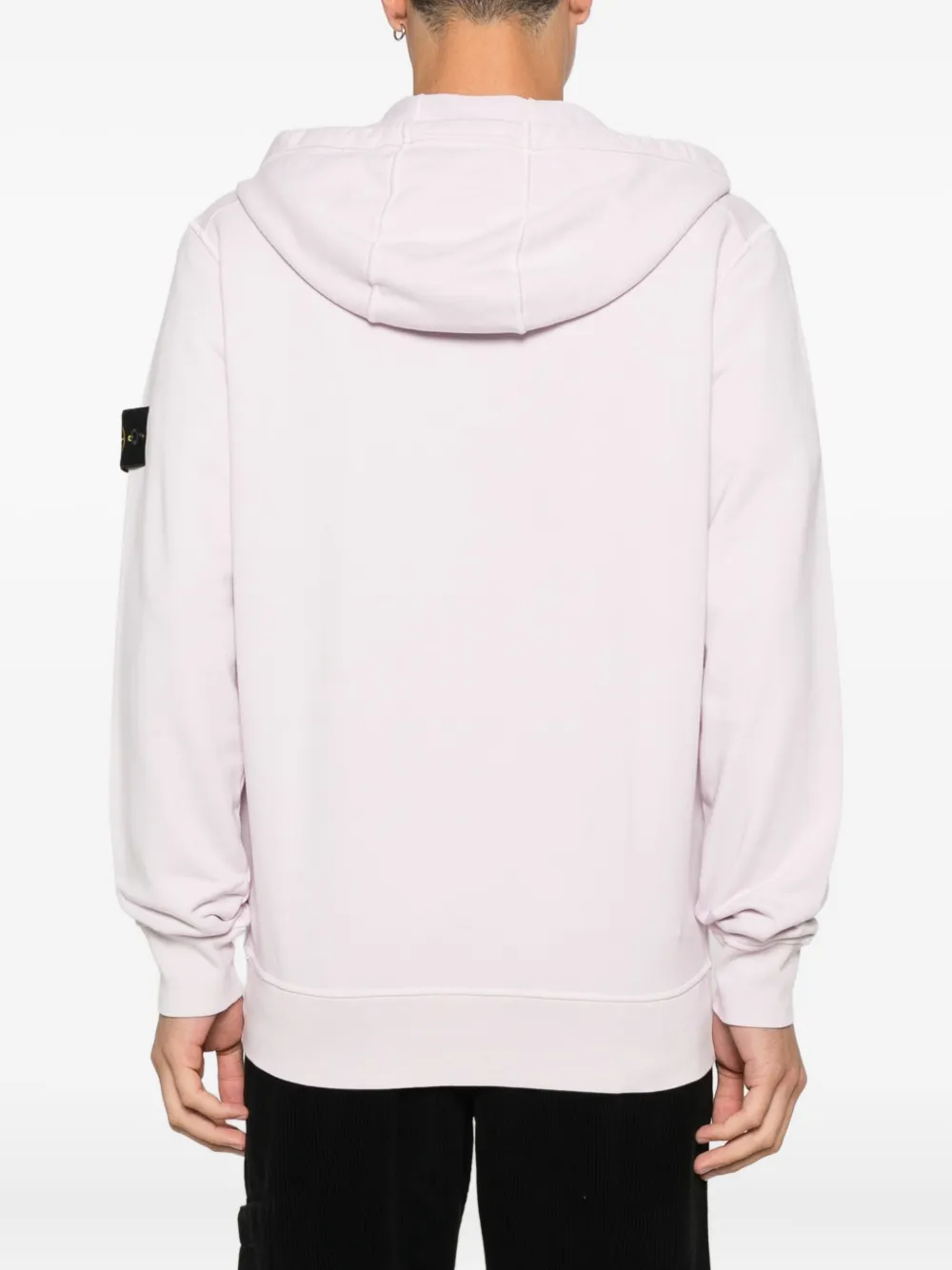 Stone Island Hoodie met rits Roze