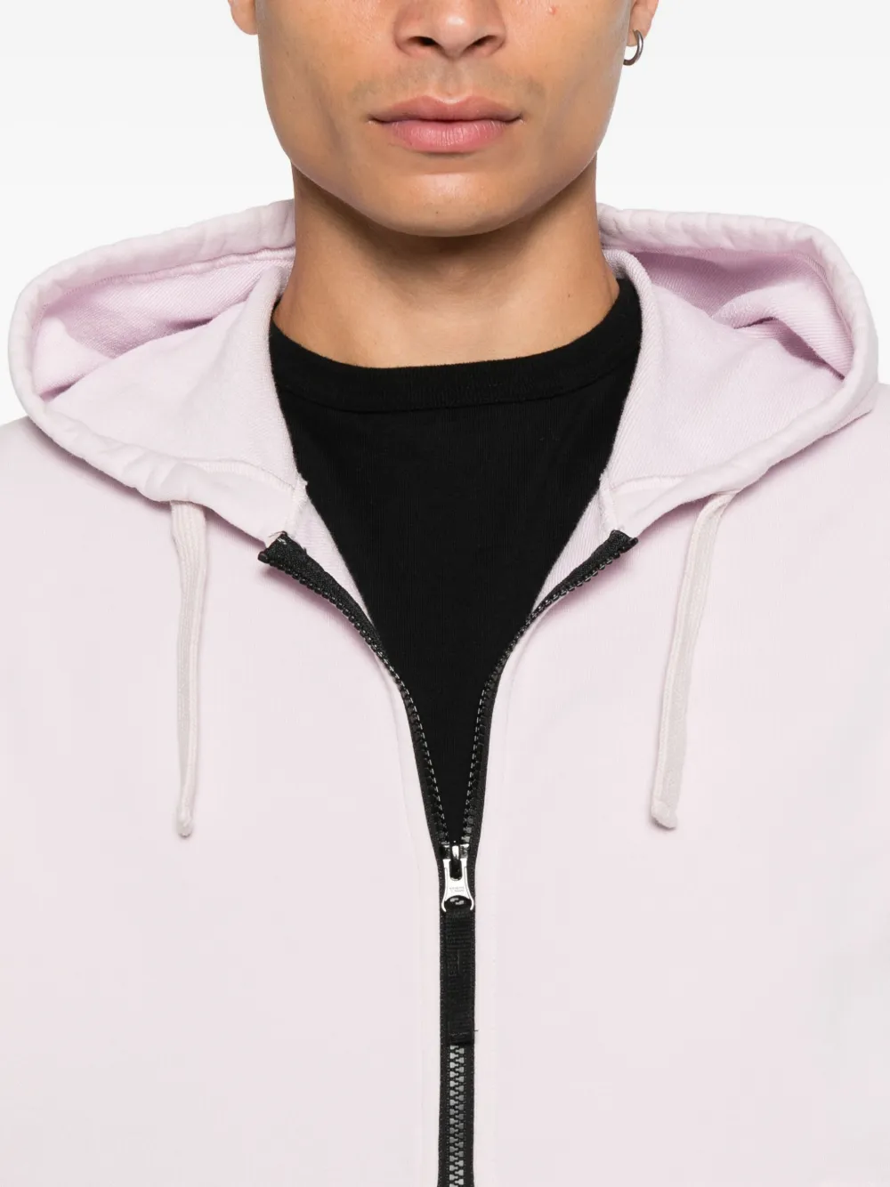 Stone Island Hoodie met rits Roze