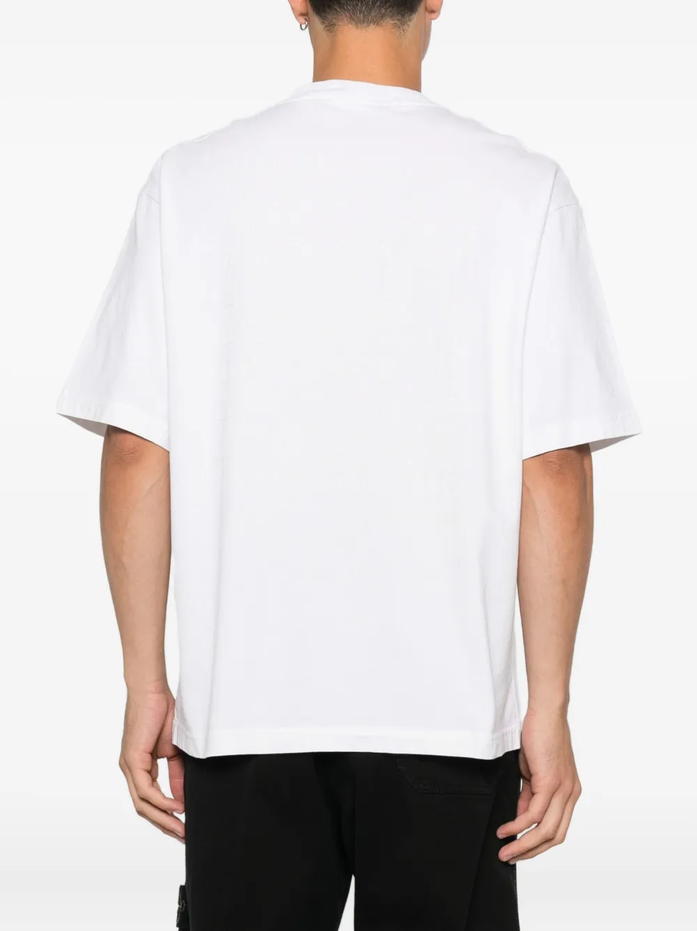 Stone Island T-shirt met geborduurd logo Wit