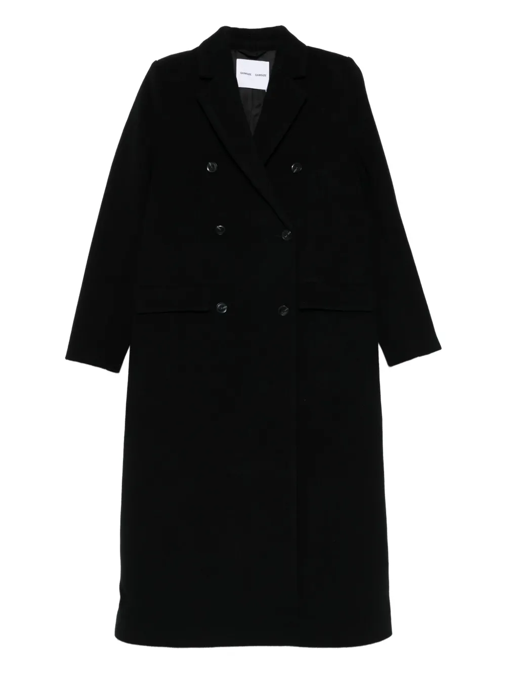 SAMSOE SAMSOE Falcon double-breasted coat | Black | Image 1