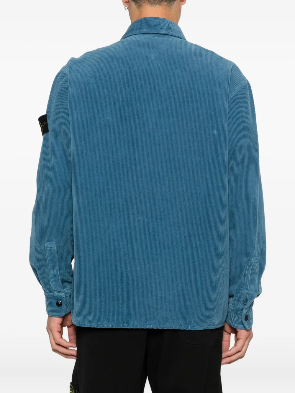 Stone Island Ribfluwelen shirtjack Blauw