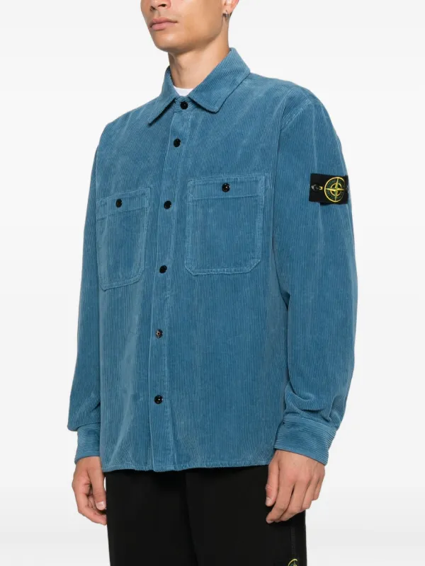 Stone Island コーデュロイ シャツジャケット | ブルー | FARFETCH JP