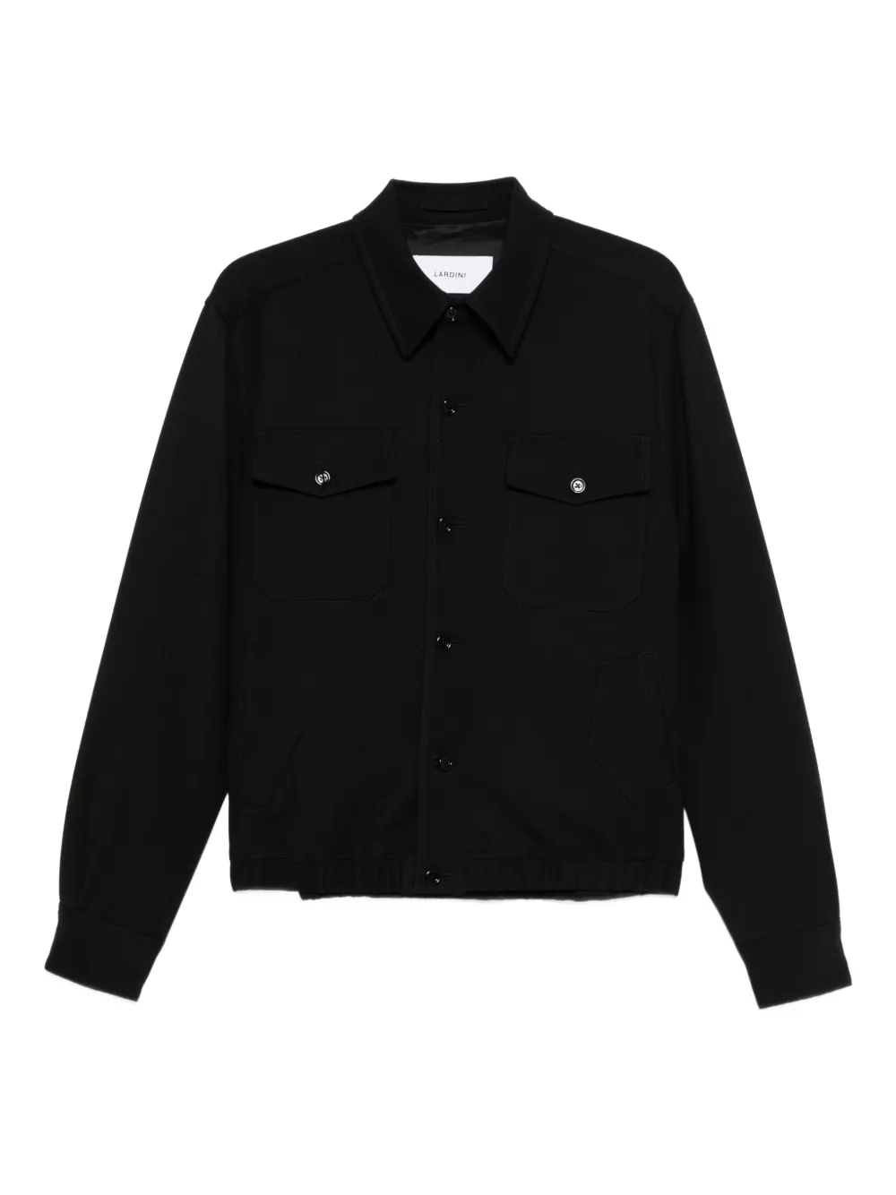 Lardini button-front shirt jacket | Black | Image 1