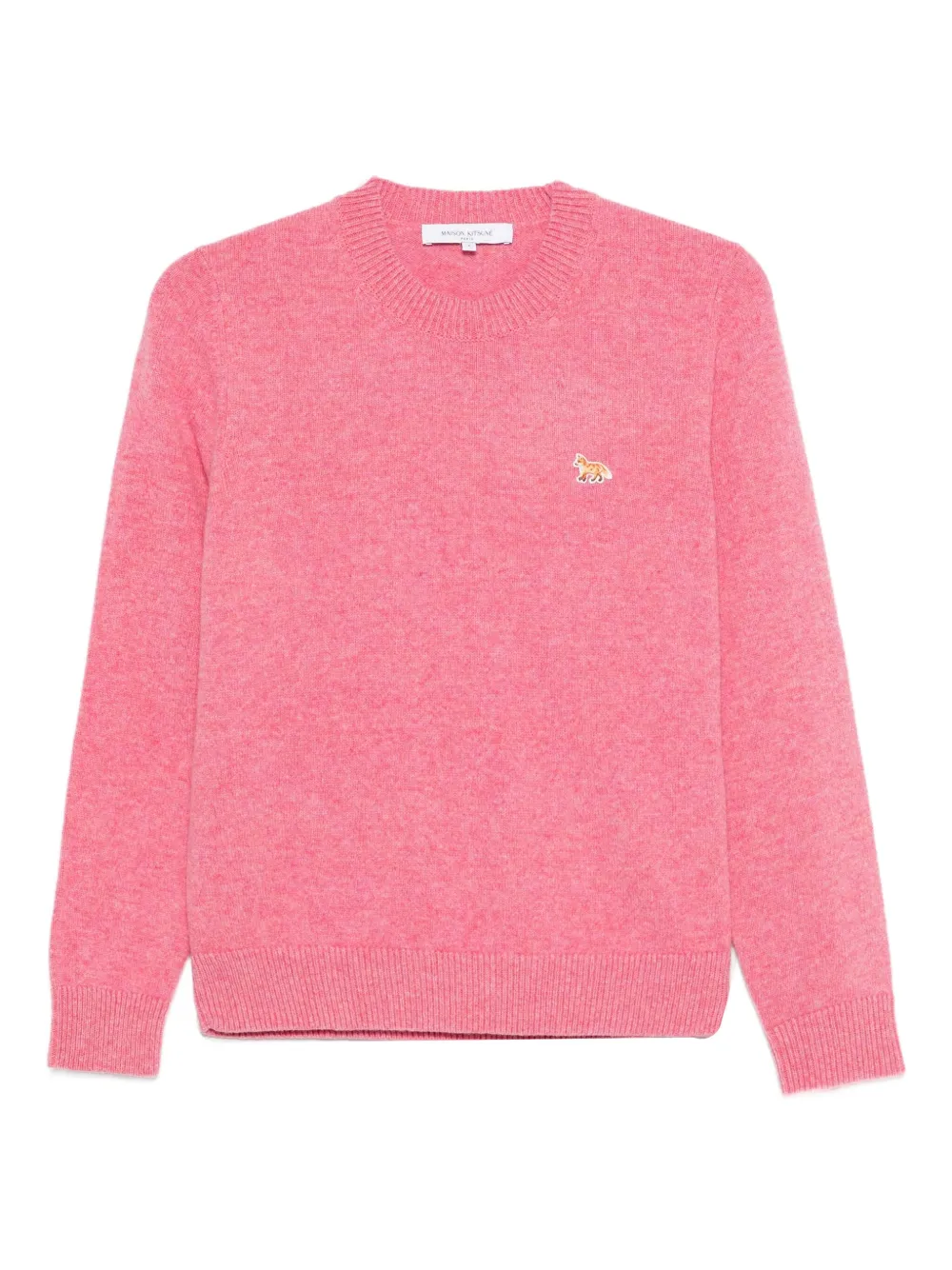 Maison Kitsuné fox-motif wool sweater | Pink | Image 1