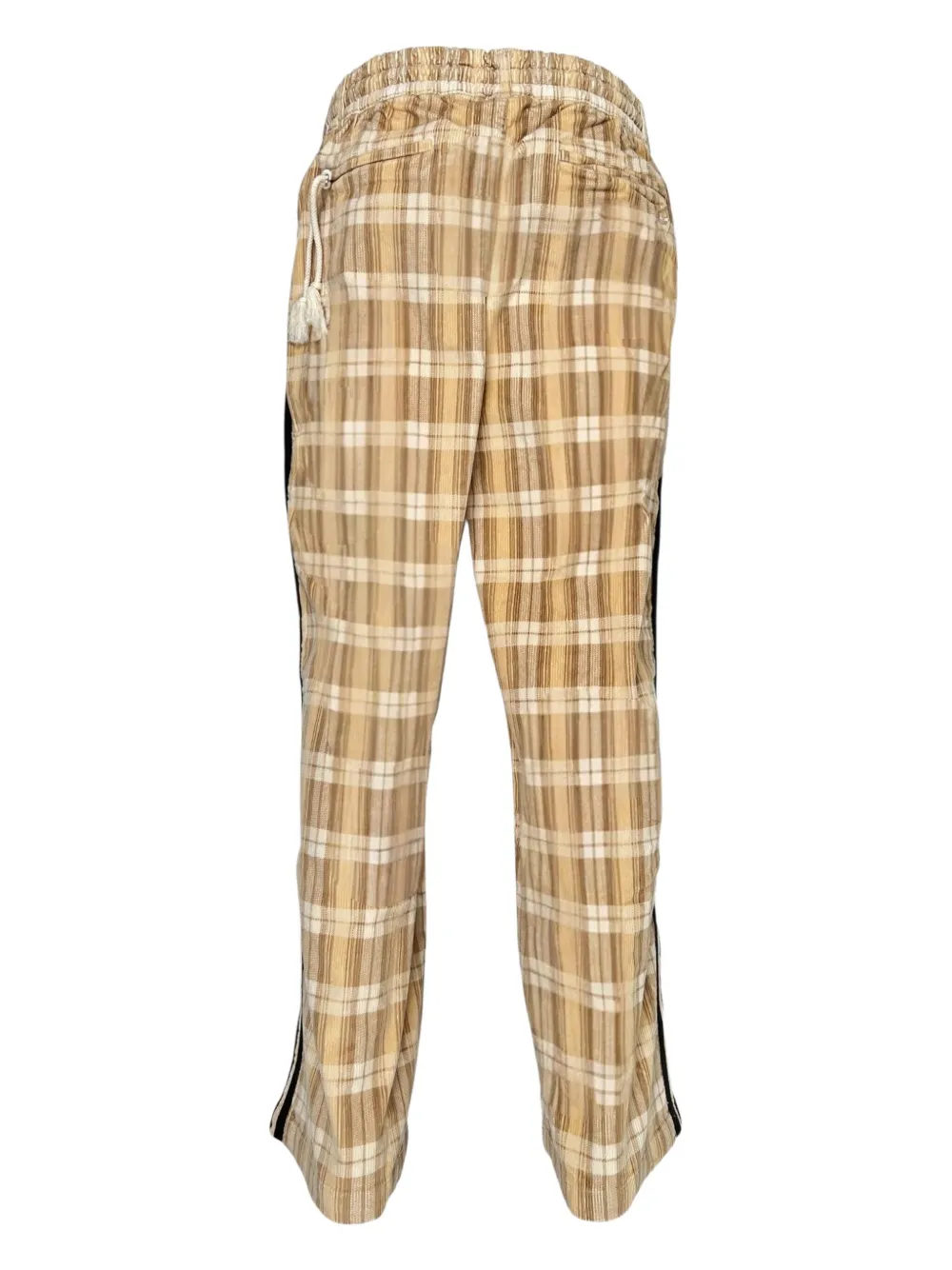 Song For The Mute x Adidas plaid drawstring trousers - Beige