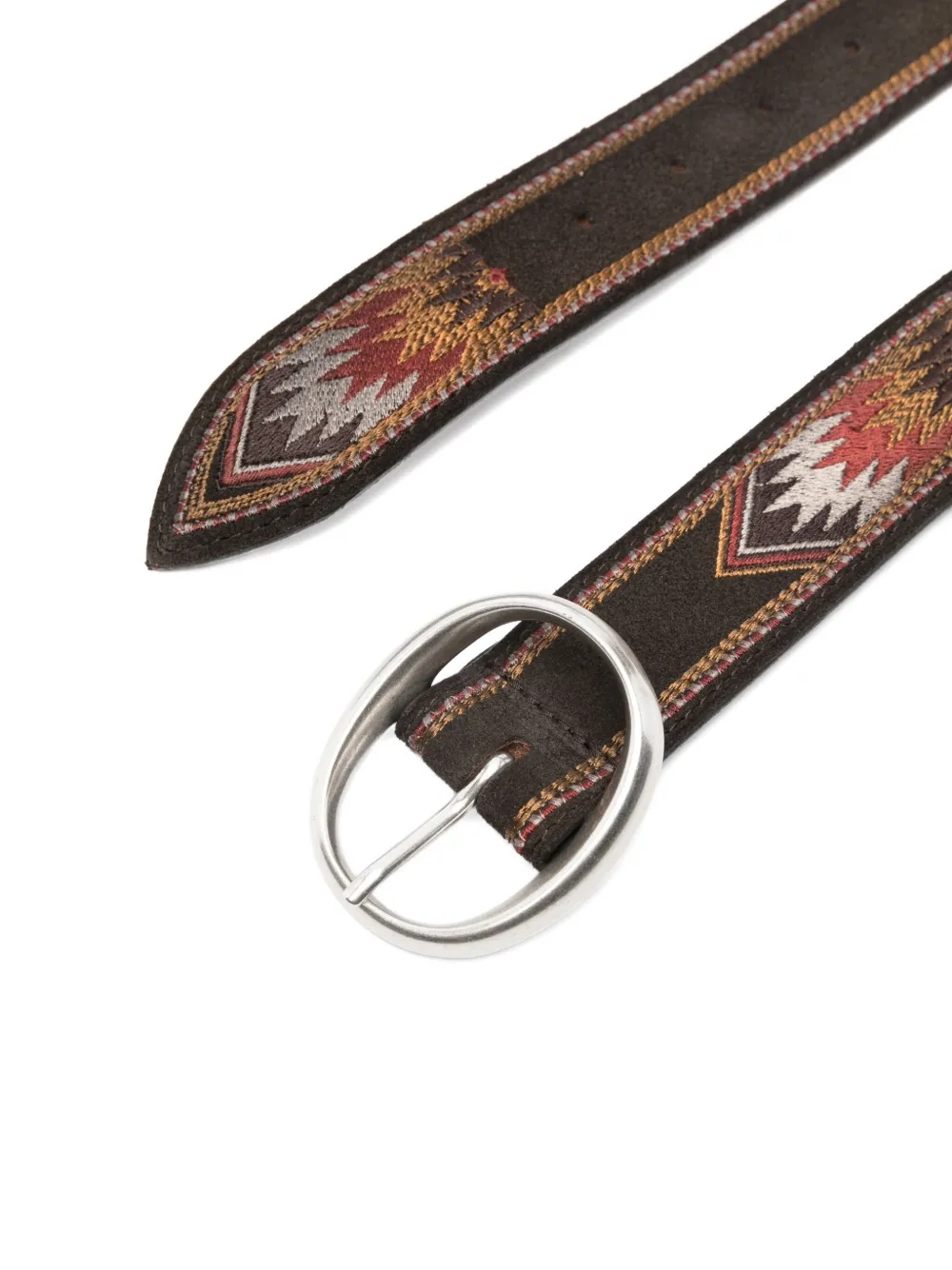 Orciani Mendez riem met patroon - Bruin