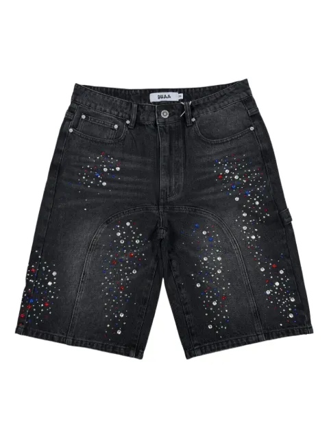duaa Supplication stone denim shorts