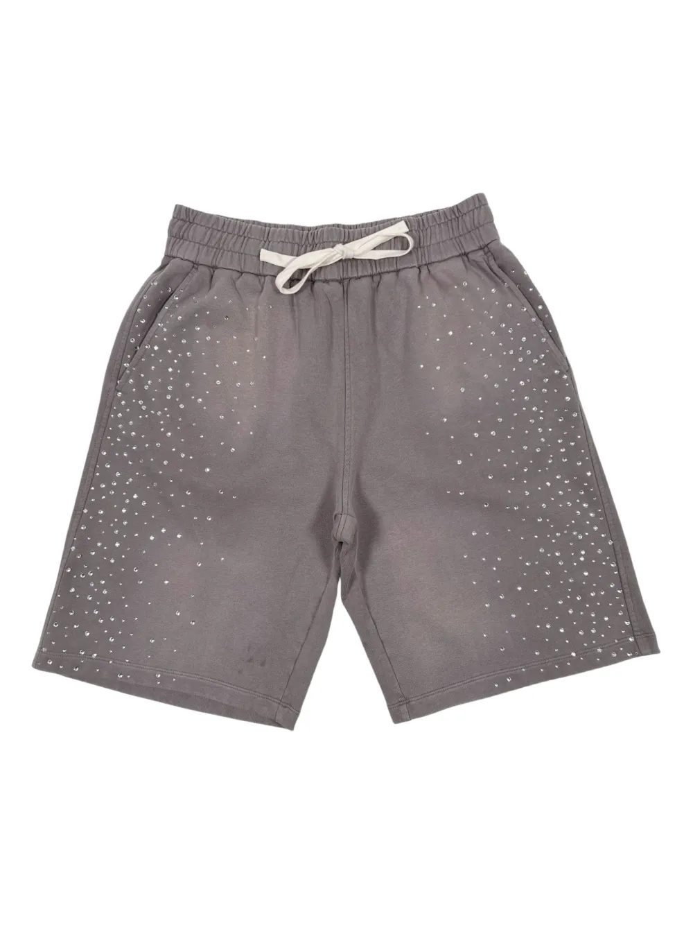 duaa Effort embellished drawstring track shorts | Grey | Image 1