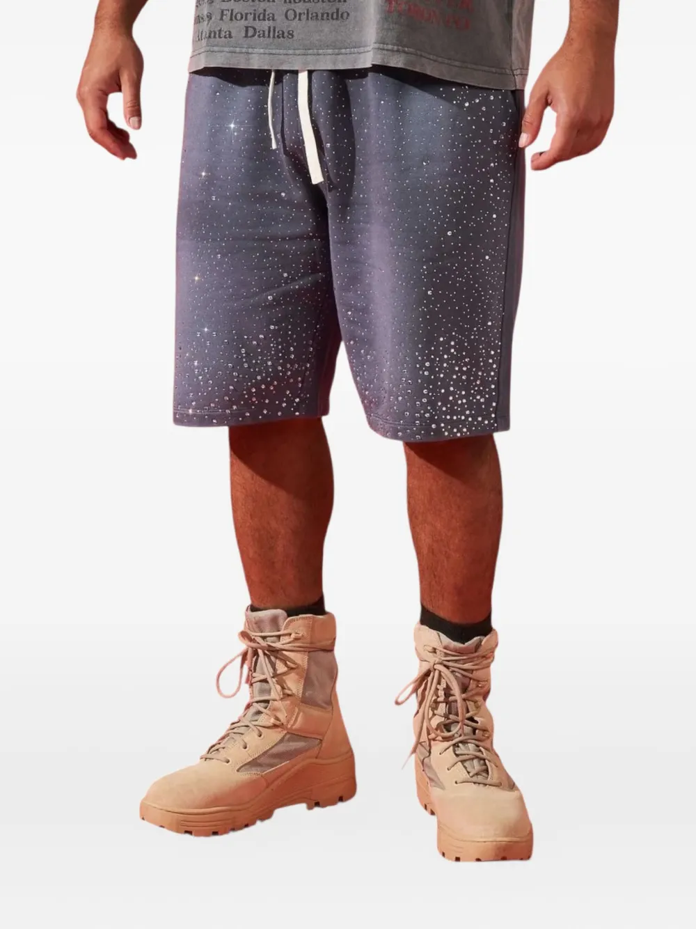 Duaa Success Stone Track Shorts In Blue
