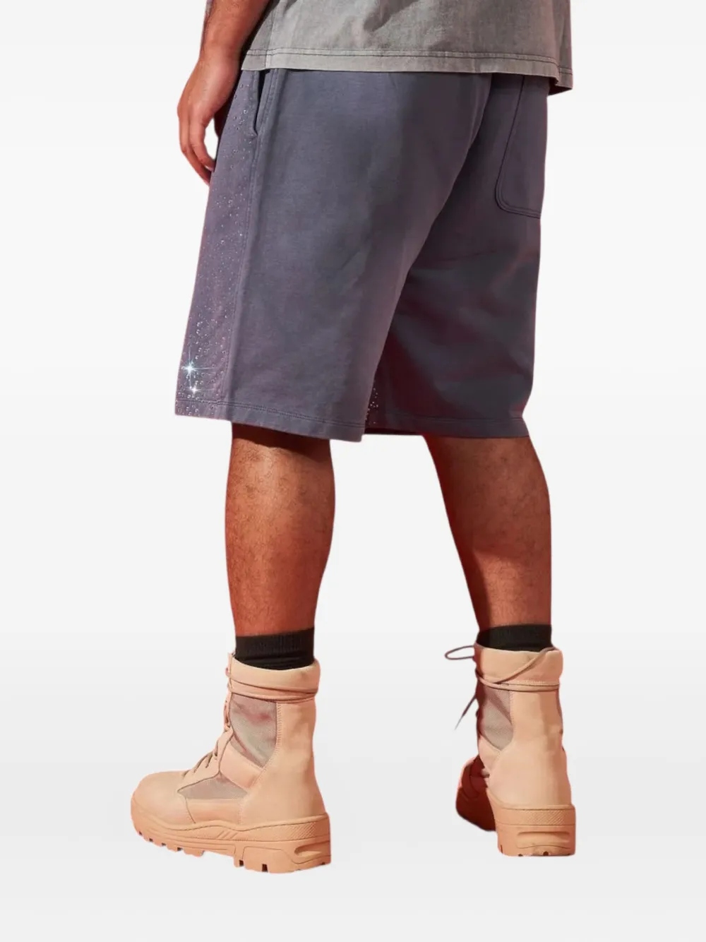 Duaa Success Stone Track Shorts In Blue