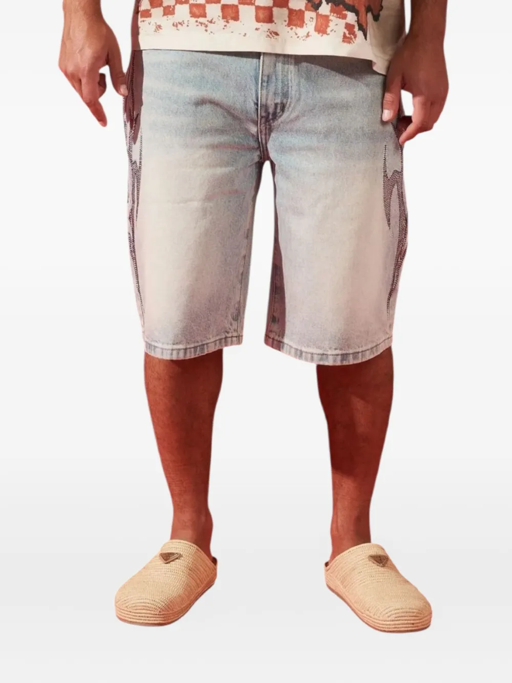 Duaa Accomplished denim short - Blauw