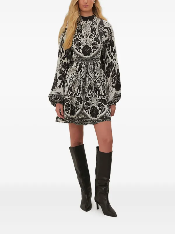 farm rio floral mini dress Farm Rio Floral Embroidered Mini Dress
