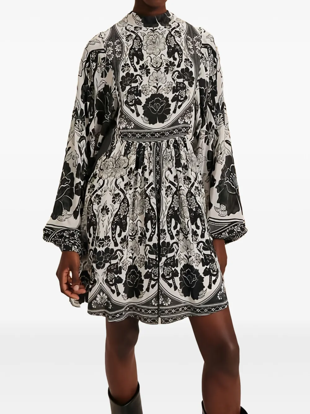 FARM Rio Mini-jurk met bloemenprint Wit