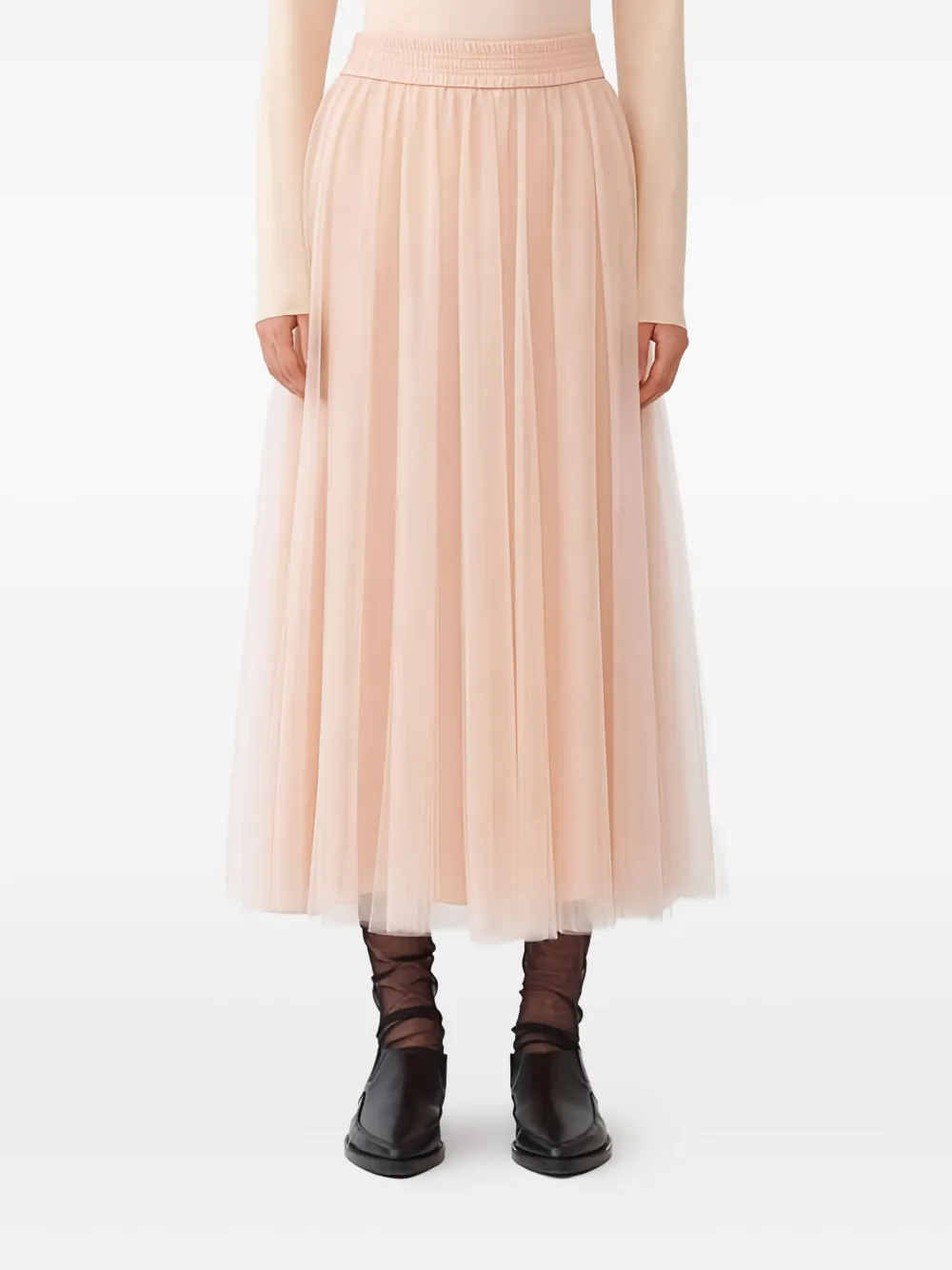 Fabiana Filippi Tule midi-rok Beige