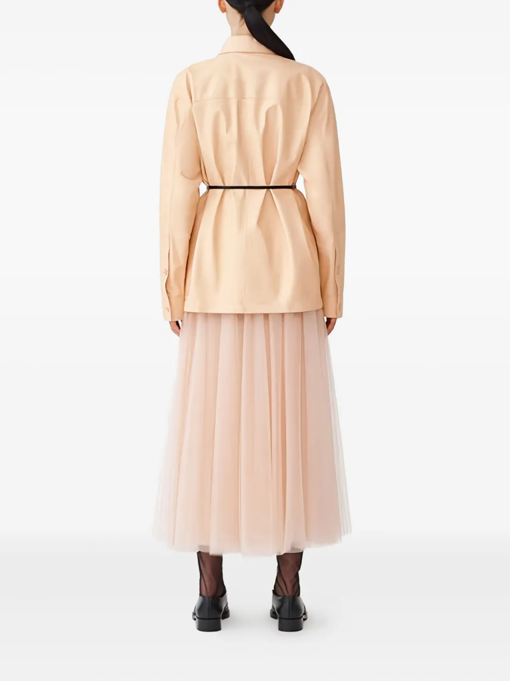 Fabiana Filippi Tule midi-rok Beige