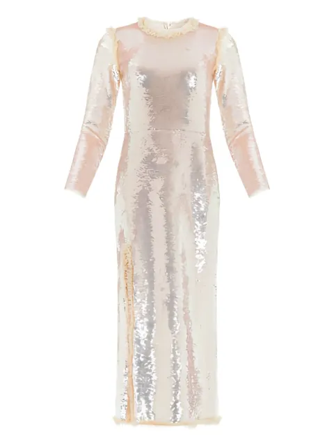 Needle & Thread Valerie Gloss sequin long-sleeve dress