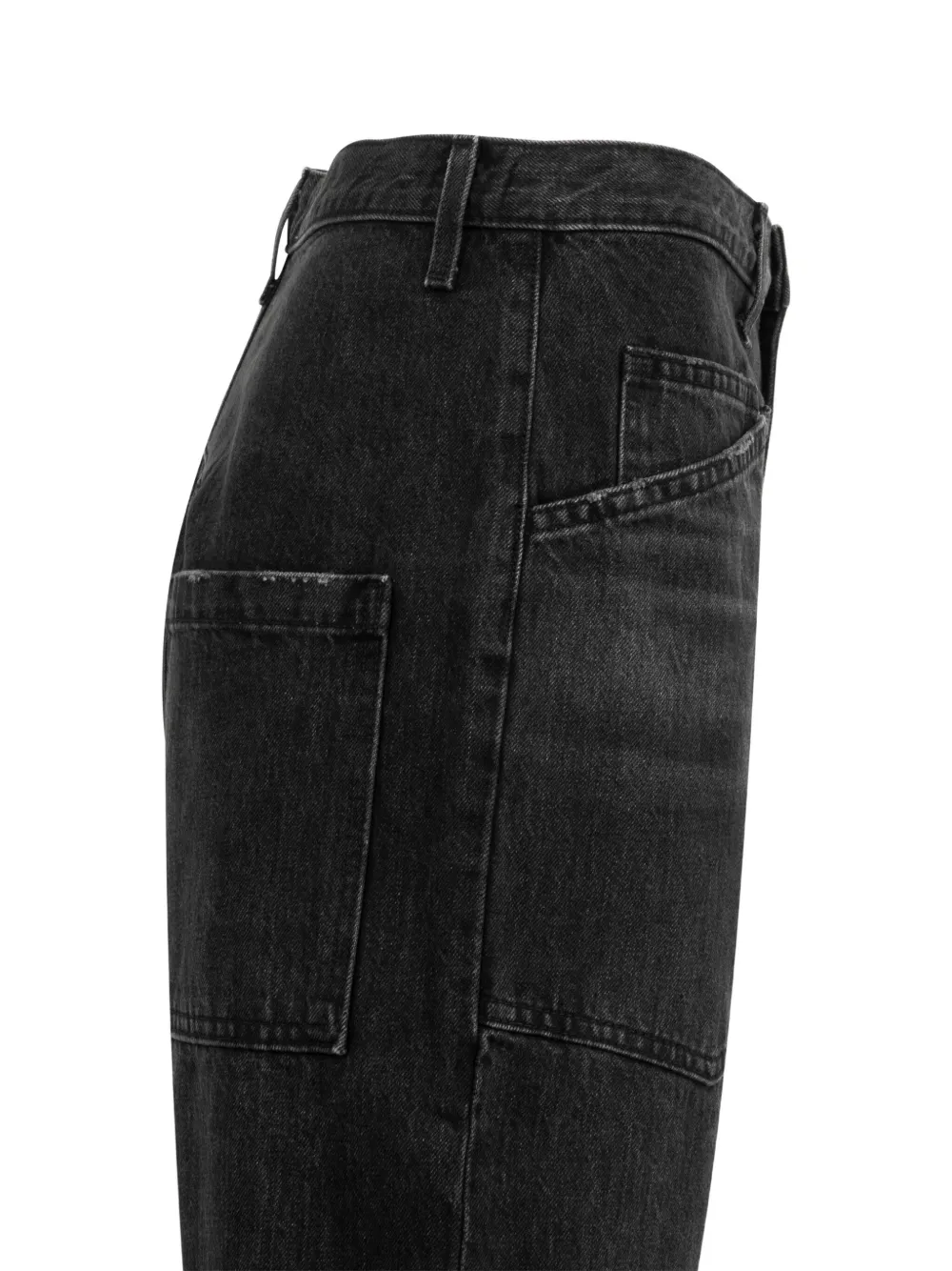 Nili Lotan Shon Mid-rise Barrel-leg Jeans In Black